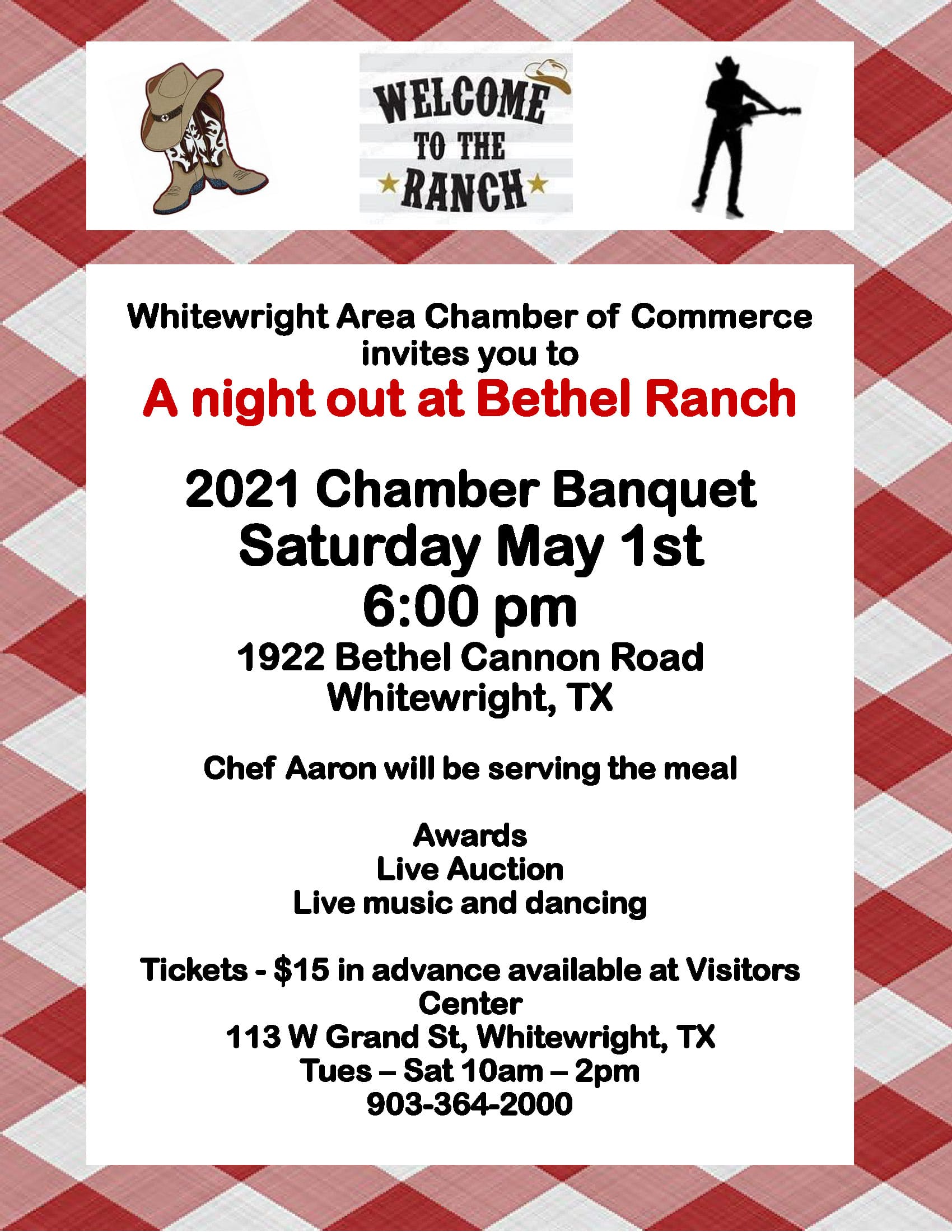 Flyer for Chamber Banquet
