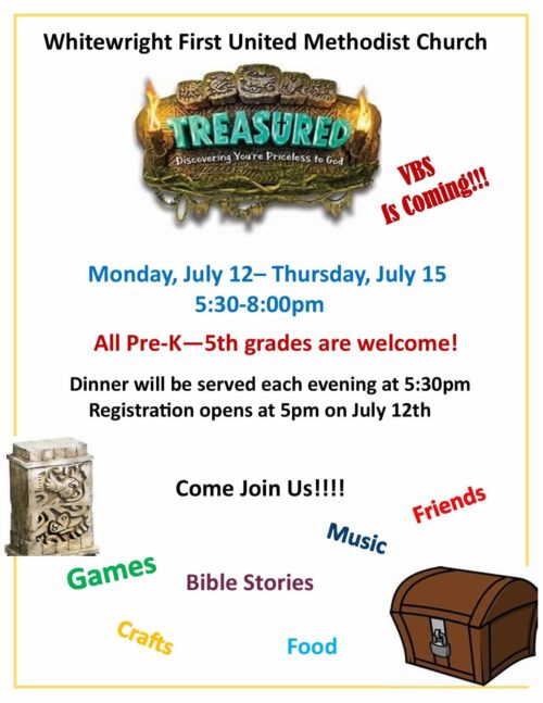 Whitewright First United Methodist Church – VBS is Coming!!!