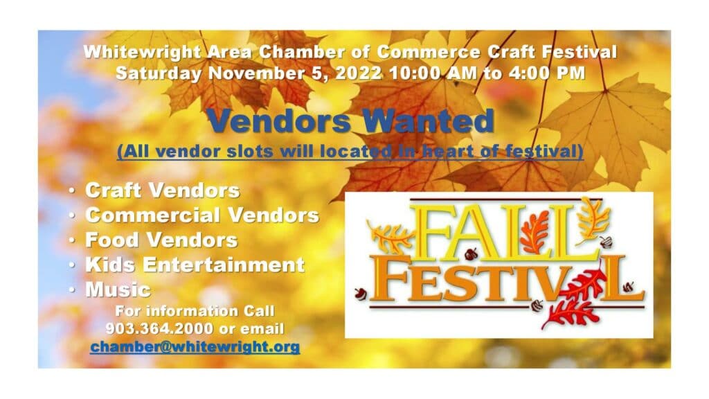 Fall Craft Festival - Saturday, November 5th - VENDORS WANTED!