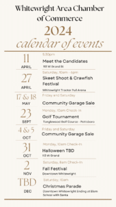 Whitewright Area Chamber of Commerce Calendar of Events